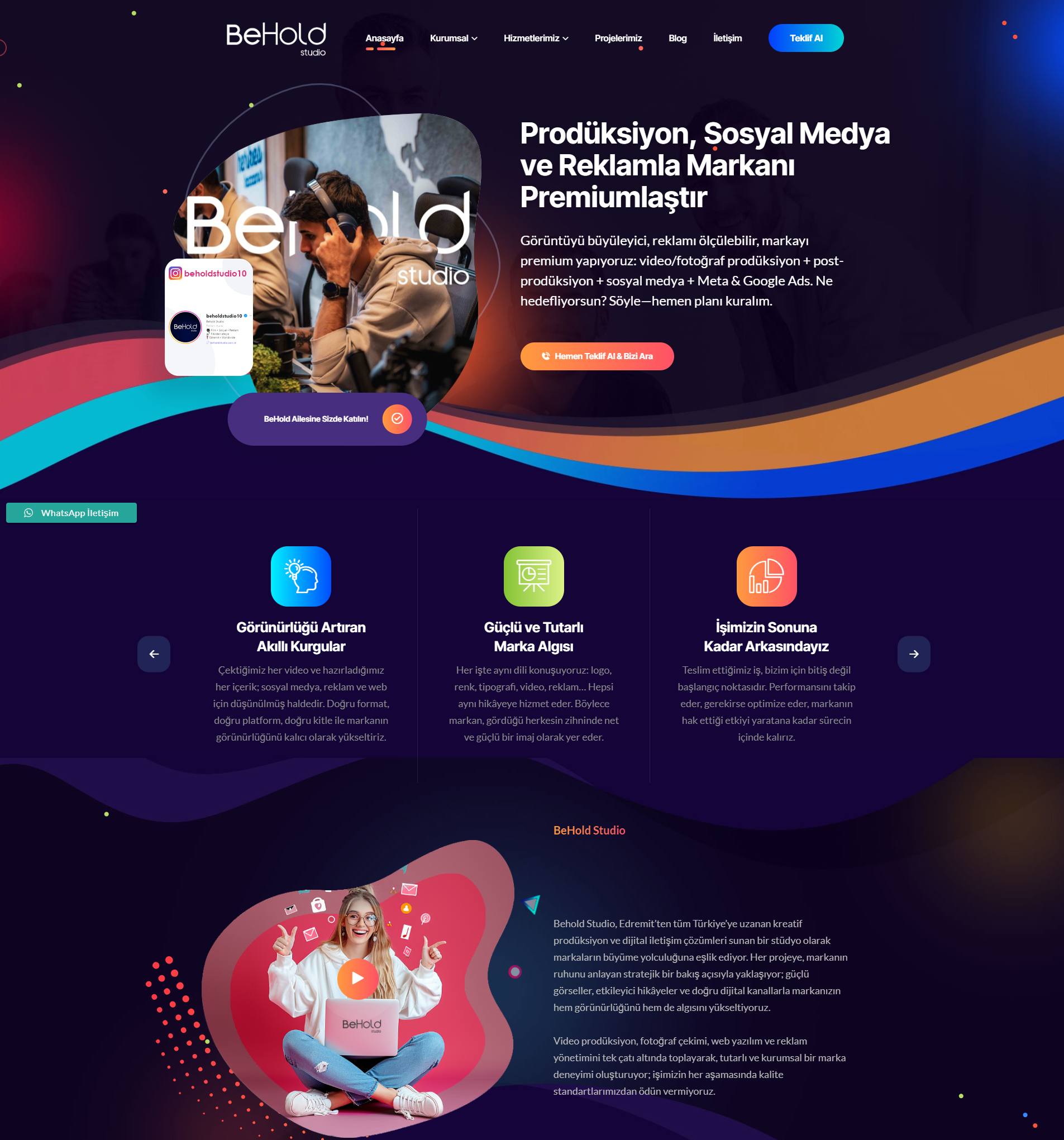 Marka Tanıtım Web Sitesi referans projesi